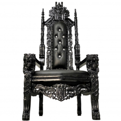 Black and black king chair