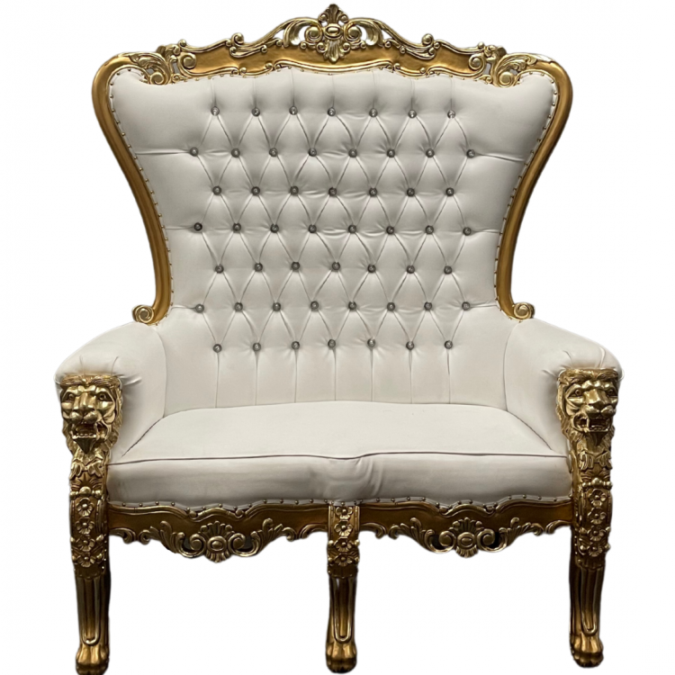 Gold and white double seater